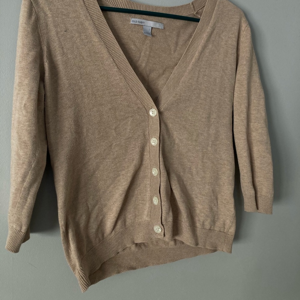 Old navy button up sweater tan size s